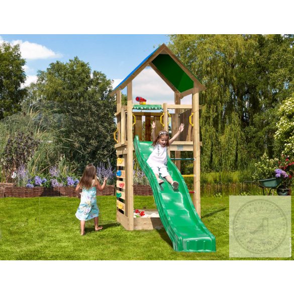 JUNGLE GYM Jungle Lodge 2.1 Otthoni kerti fajátszótér csúszdával