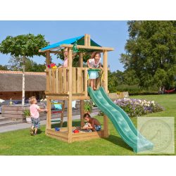   JUNGLE GYM Jungle Hut 2.1 Otthoni kerti fajátszótér csúszdával