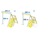 BLUE RABBIT 2.0 @challenger Különálló mászófalas hintaállvány