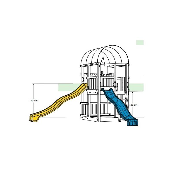 JUNGLE GYM FARM Otthoni kerti fajátszótér