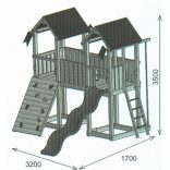 COALAND JACKPOT Otthoni kerti fajátszótér FATETŐVEL - összeszereléssel