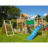 JUNGLE GYM Playparadise 2 Mega fajátszótér kombináció összeszerelve