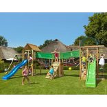 JUNGLE GYM Playparadise 3 Mega fajátszótér kombináció összeszerelve