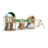 JUNGLE GYM Playparadise 3 Mega fajátszótér kombináció összeszerelve