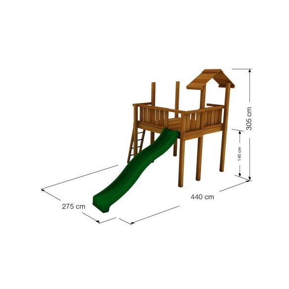 JUNGLE GYM PLAYHOUSE XL - teraszos emelés faházikóhoz