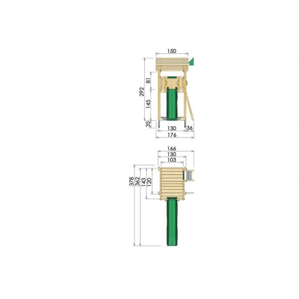 JUNGLE GYM SHELTER Otthoni kerti fajátszótér