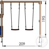 JUNGLE GYM Adventure Swing Frame hintamodul